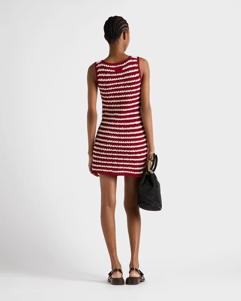 Cotton crochet mini-dress