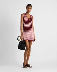 Cotton crochet mini-dress