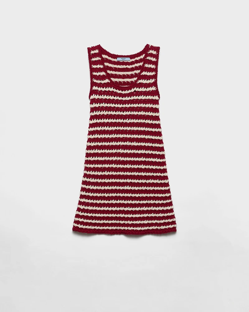 Cotton crochet mini-dress