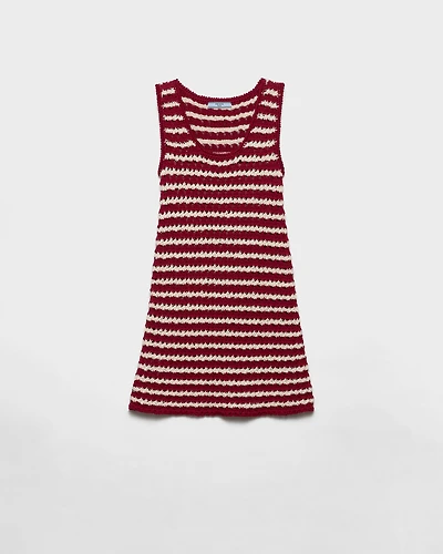 Cotton crochet mini-dress