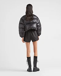Re-Nylon cropped convertible down jacket