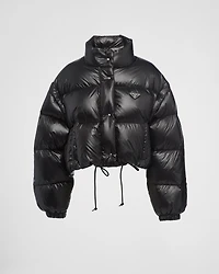 Re-Nylon cropped convertible down jacket