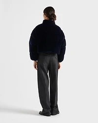 Velvet down jacket