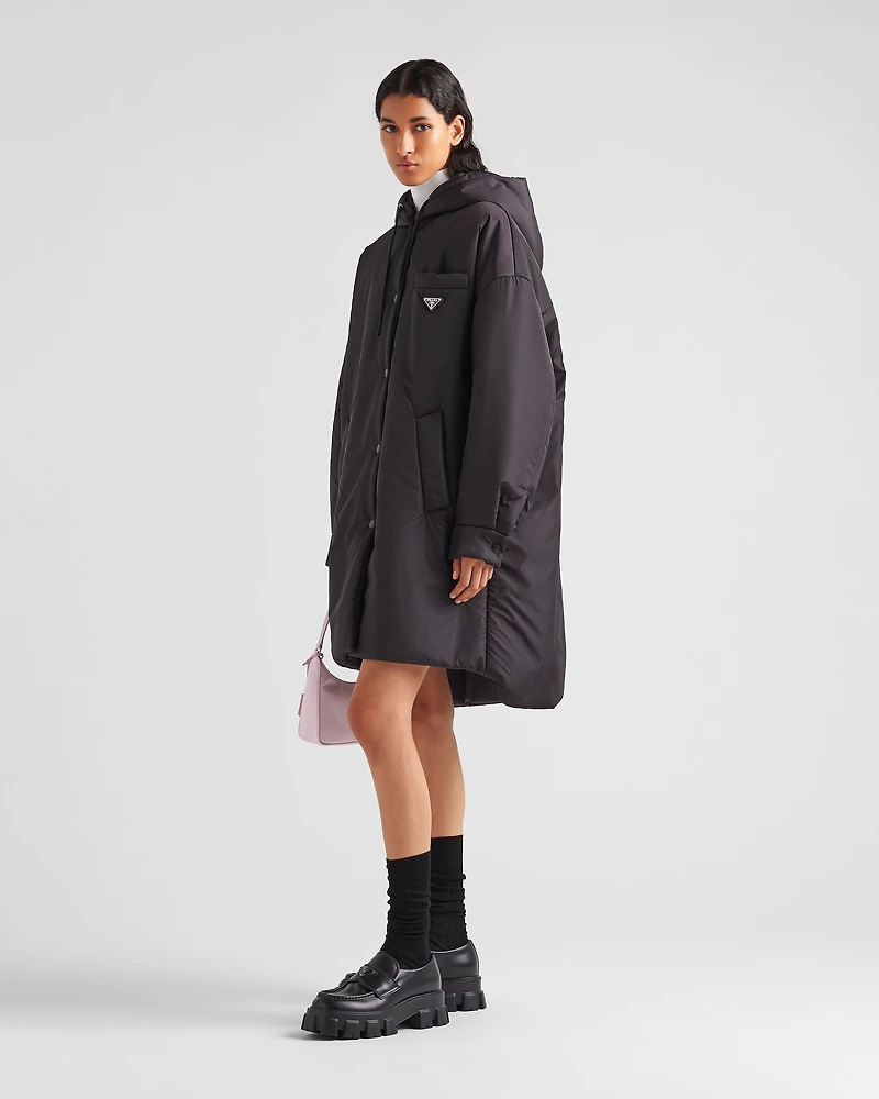 Oversized light Re-Nylon raincoat
