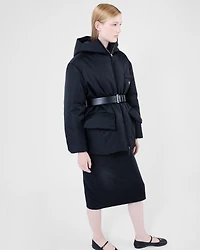 Re-Nylon hooded down jacket