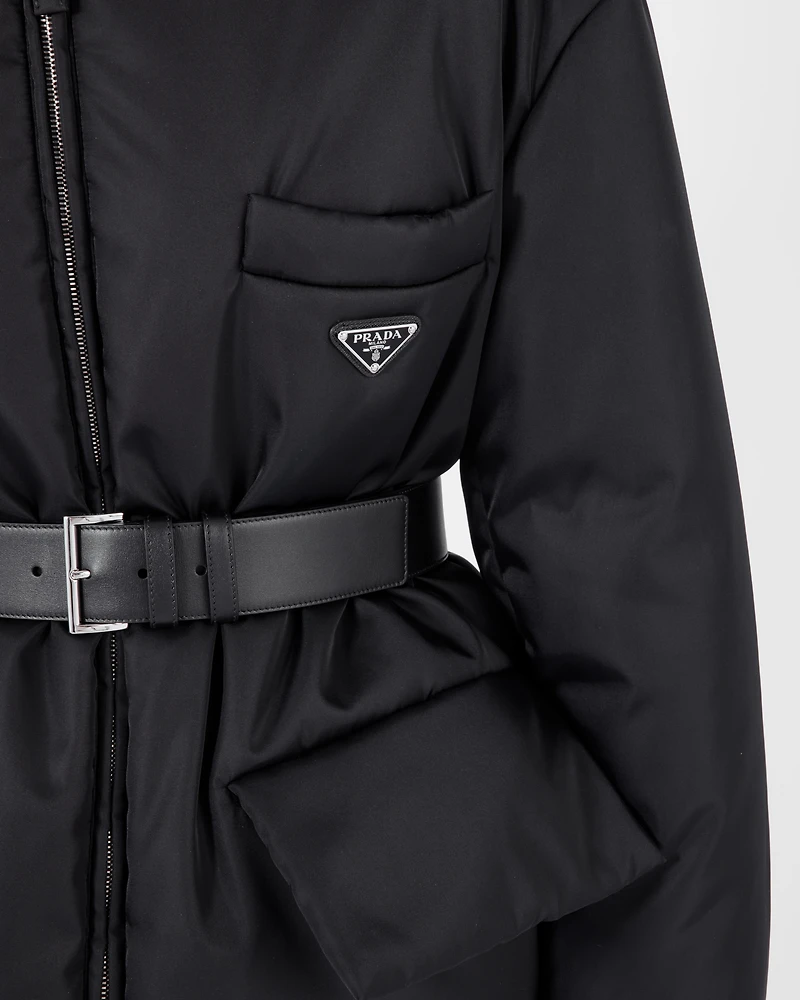Re-Nylon hooded down jacket