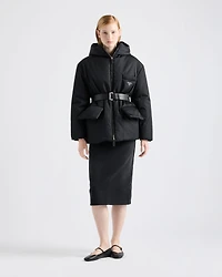 Re-Nylon hooded down jacket