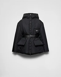 Re-Nylon hooded down jacket