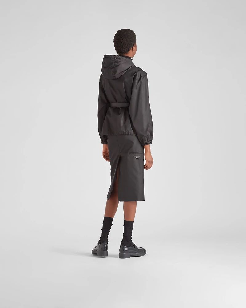 Re-Nylon hooded blouson jacket with pouch