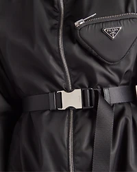 Re-Nylon hooded blouson jacket with pouch