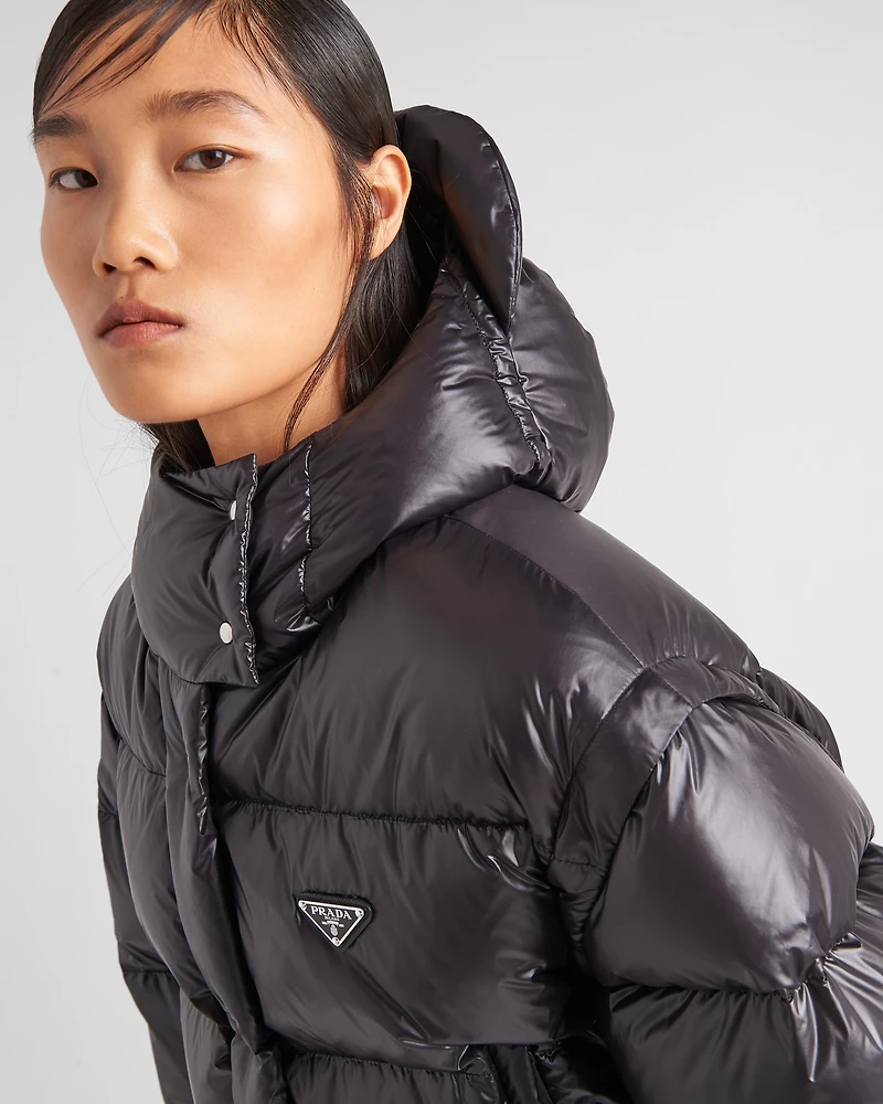 Re-Nylon convertible cropped down jacket