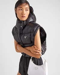 Re-Nylon convertible cropped down jacket