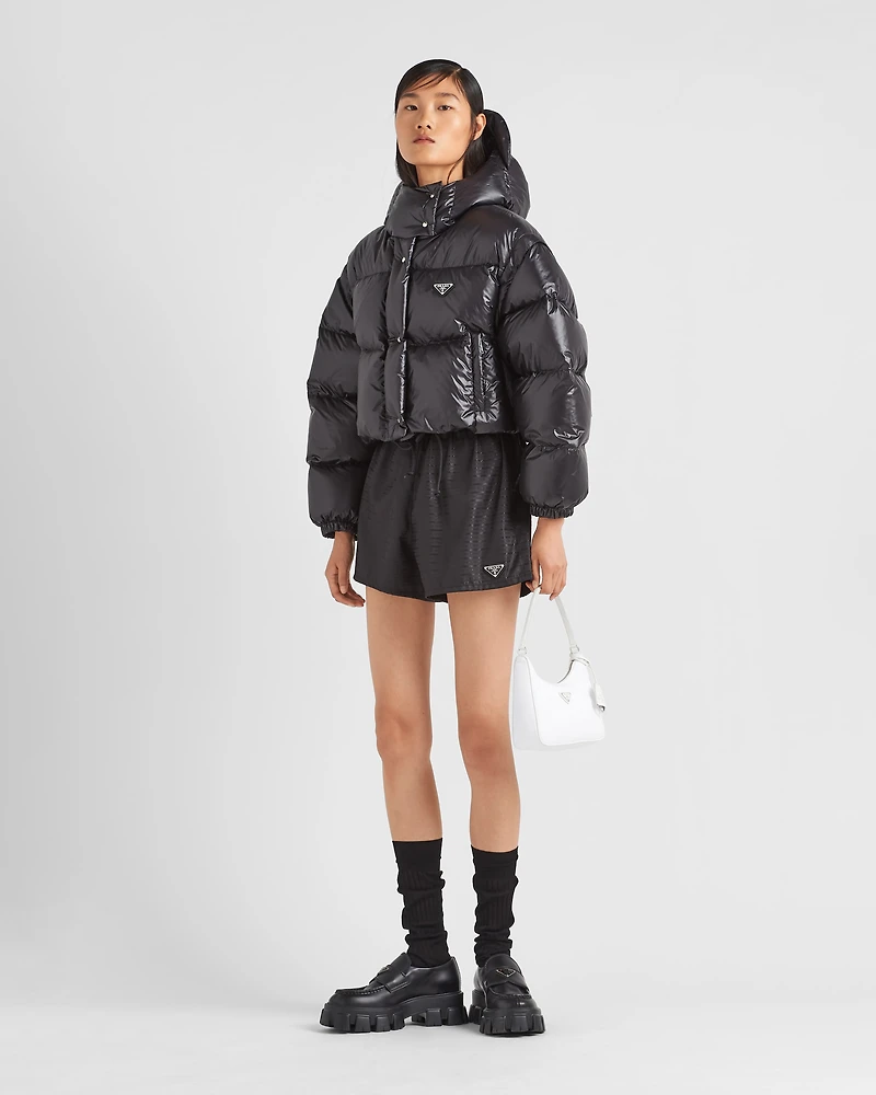 Re-Nylon convertible cropped down jacket