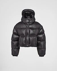 Re-Nylon convertible cropped down jacket