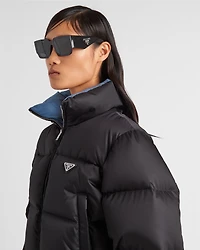 Re-Nylon cropped down jacket