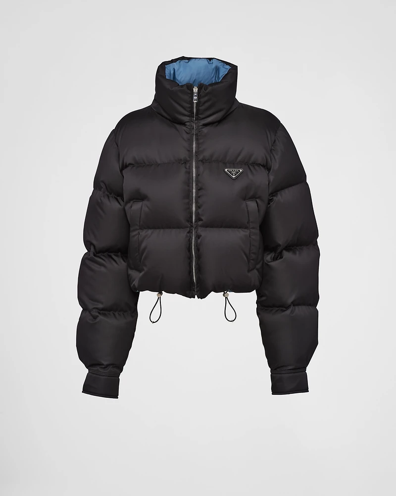 Re-Nylon cropped down jacket