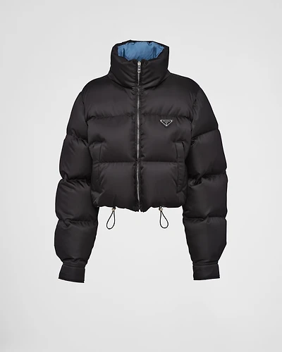 Re-Nylon cropped down jacket