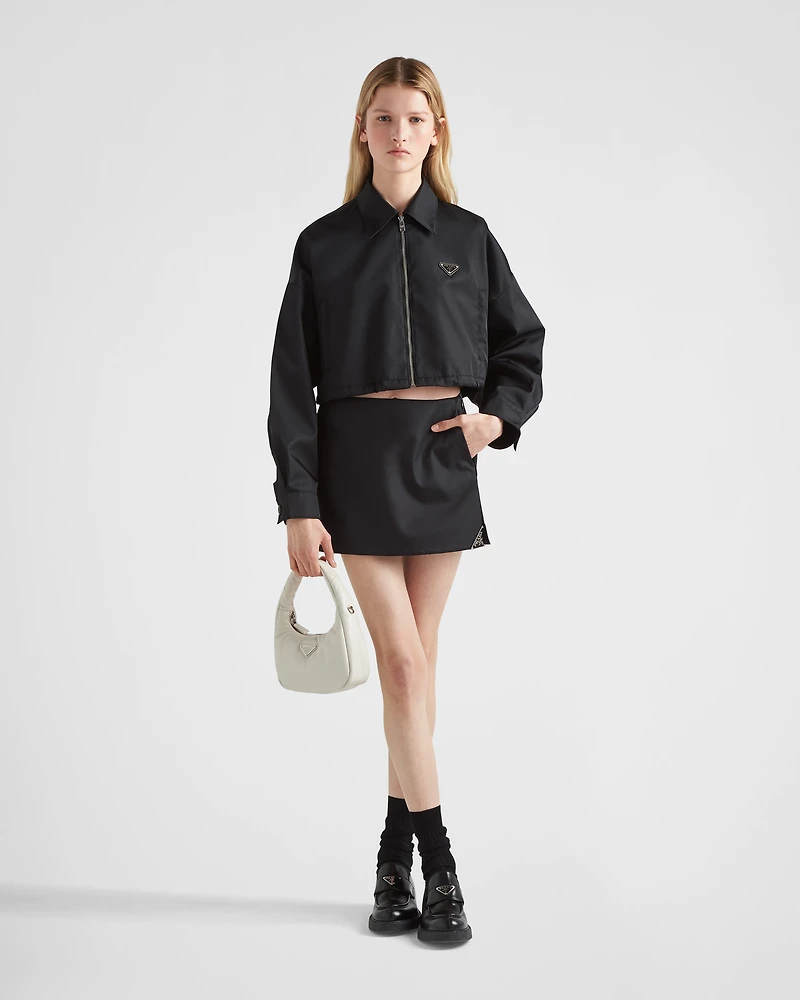 Re-Nylon cropped blouson jacket