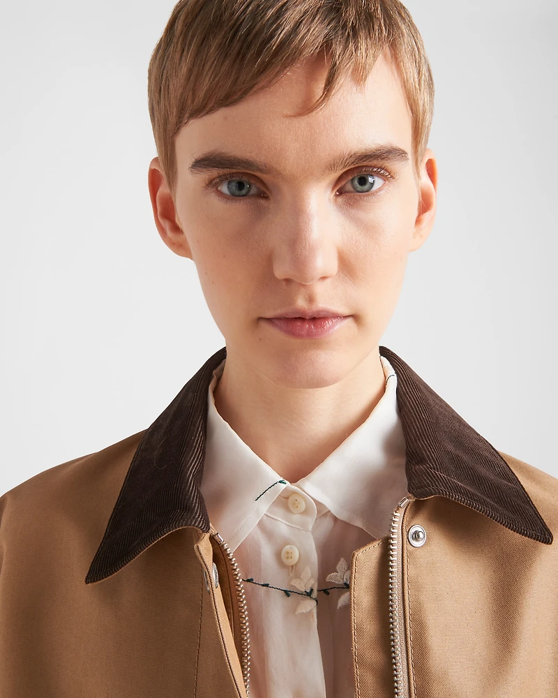 Technical canvas blouson jacket