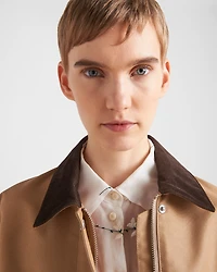 Technical canvas blouson jacket
