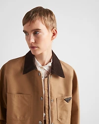 Technical canvas blouson jacket