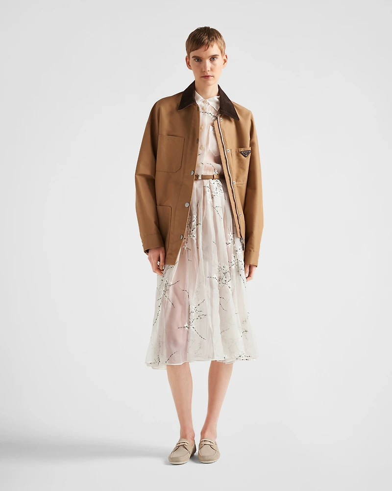 Technical canvas blouson jacket