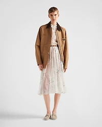 Technical canvas blouson jacket