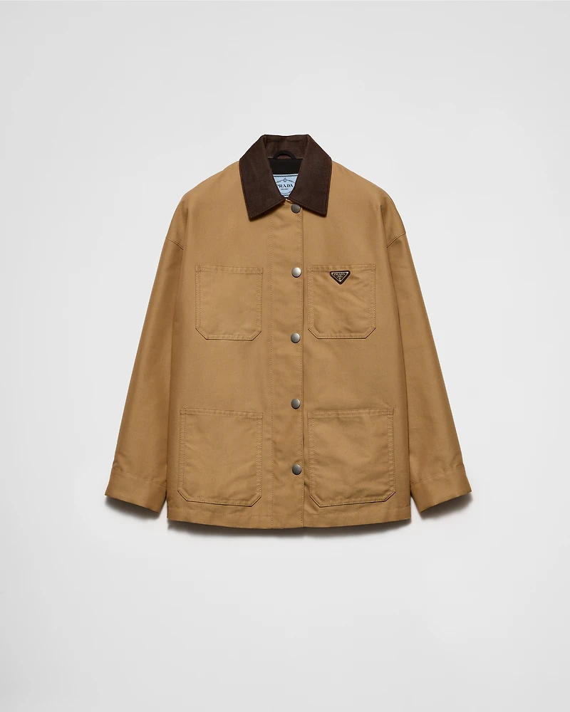 Technical canvas blouson jacket