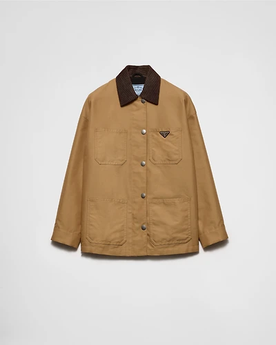 Technical canvas blouson jacket