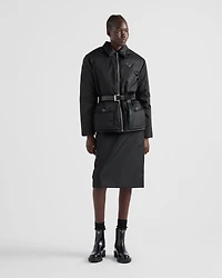 Re-Nylon down jacket with belt