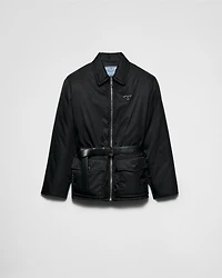 Re-Nylon down jacket with belt