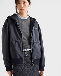 Lightweight Re-Nylon hooded blouson jacket