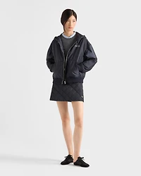 Lightweight Re-Nylon hooded blouson jacket