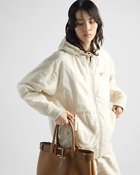 Lightweight hooded Re-Nylon blouson jacket