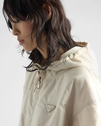 Lightweight hooded Re-Nylon blouson jacket