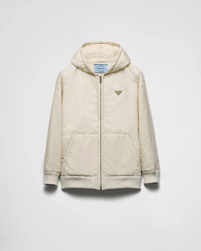 Lightweight hooded Re-Nylon blouson jacket