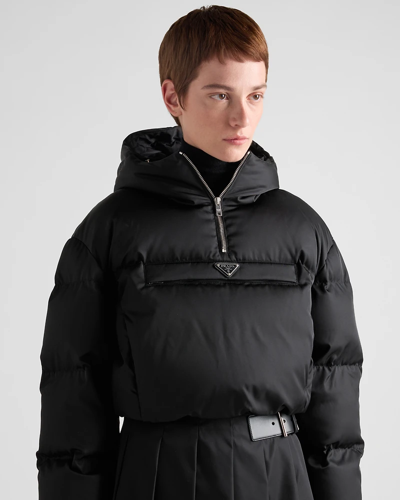 Re-Nylon cropped down jacket