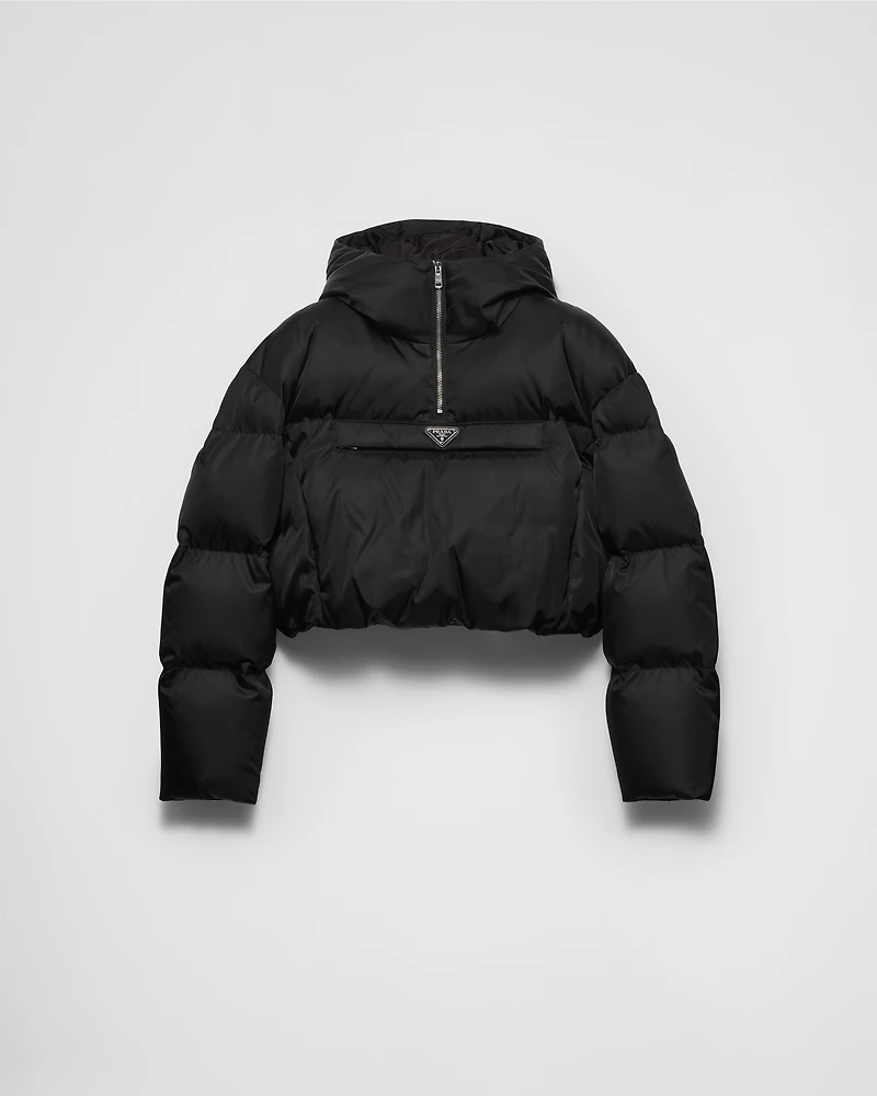 Re-Nylon cropped down jacket