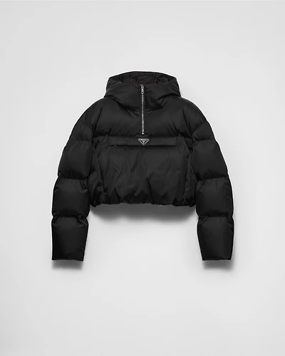 Re-Nylon cropped down jacket
