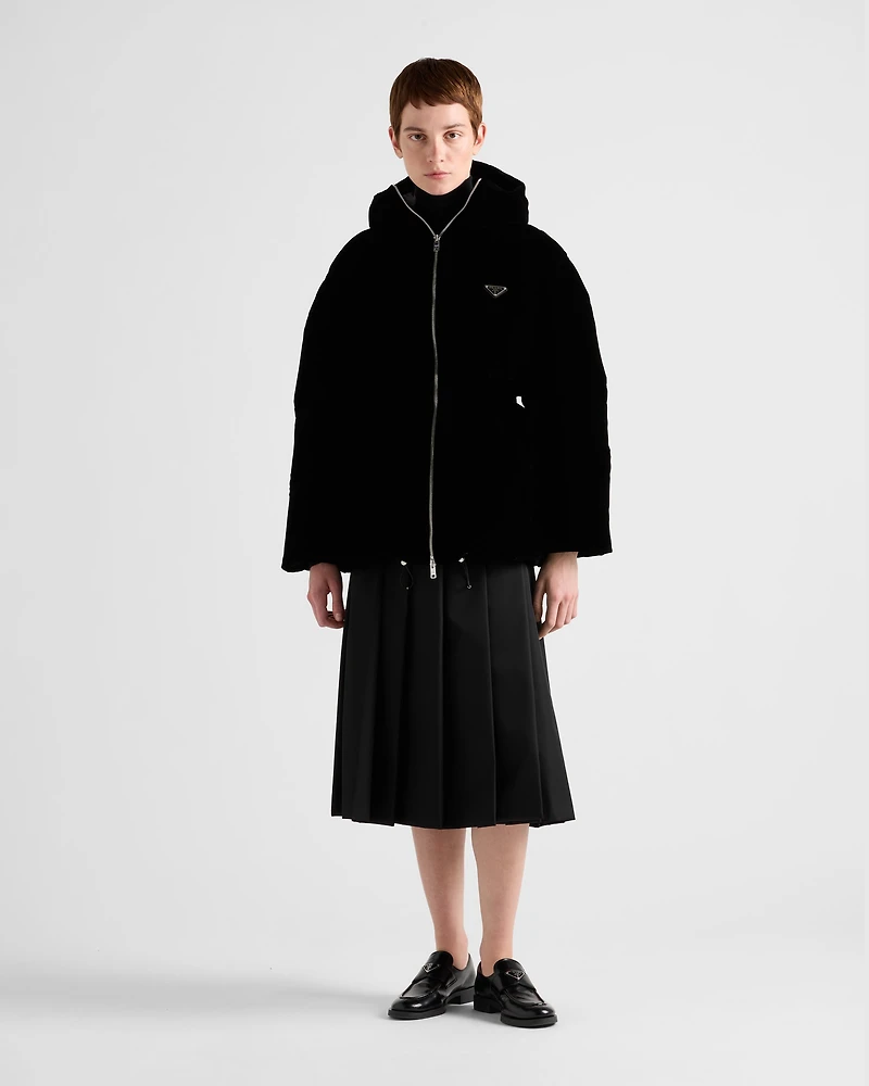 Velvet down jacket