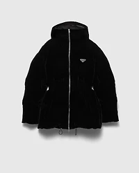 Velvet down jacket