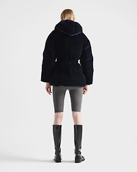 Velvet down jacket