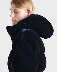 Velvet down jacket
