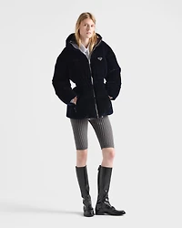 Velvet down jacket