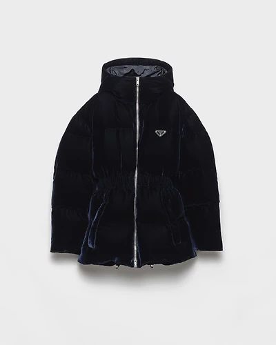 Velvet down jacket
