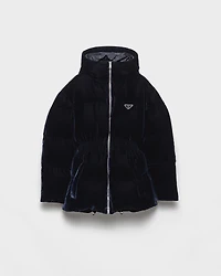 Velvet down jacket