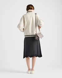 Canvas bomber jacket with patches