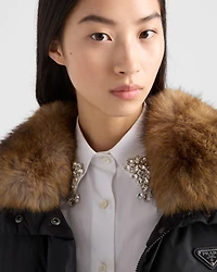 Tech canvas down jacket