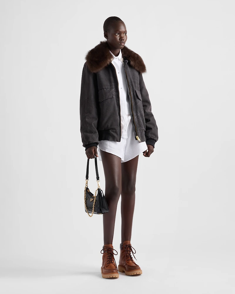 Canvas blouson jacket