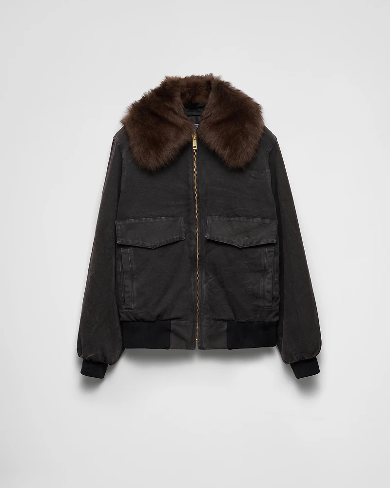 Canvas blouson jacket